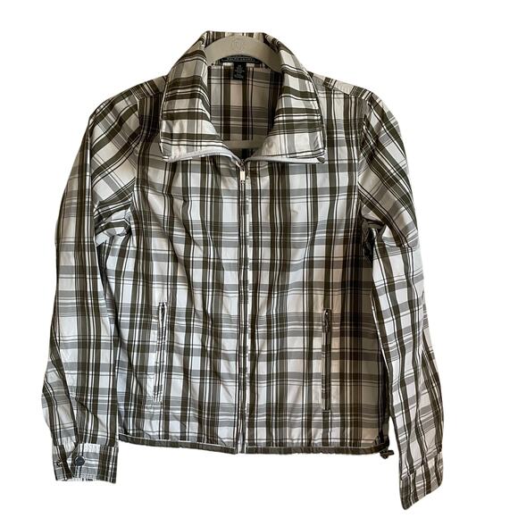 L-RL Lauren Active Jackets & Blazers - L-RL Lauren Active Plaid Windbreaker Jacket Sz XS Lightweight Zip Front Preppy